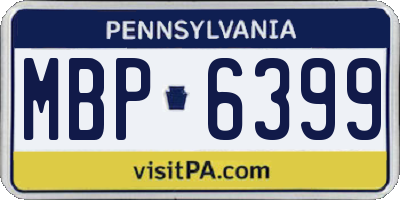 PA license plate MBP6399