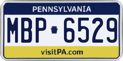 PA license plate MBP6529