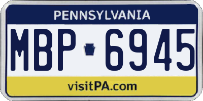 PA license plate MBP6945