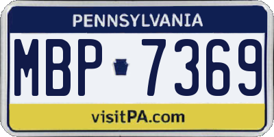 PA license plate MBP7369