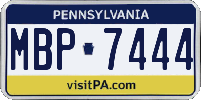 PA license plate MBP7444