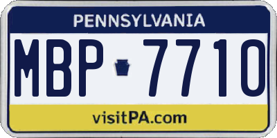 PA license plate MBP7710