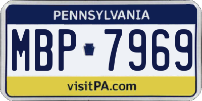 PA license plate MBP7969