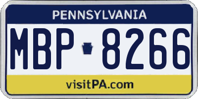 PA license plate MBP8266