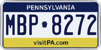 PA license plate MBP8272