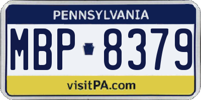 PA license plate MBP8379