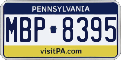 PA license plate MBP8395