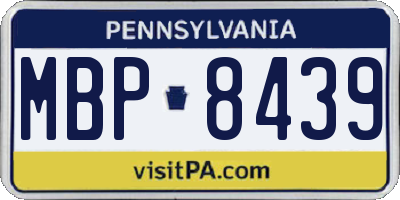 PA license plate MBP8439