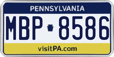 PA license plate MBP8586