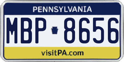 PA license plate MBP8656