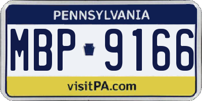 PA license plate MBP9166