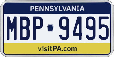 PA license plate MBP9495