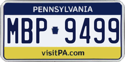 PA license plate MBP9499