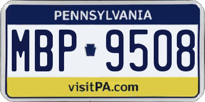 PA license plate MBP9508