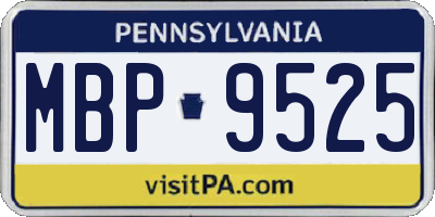 PA license plate MBP9525