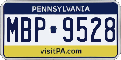 PA license plate MBP9528