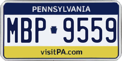 PA license plate MBP9559