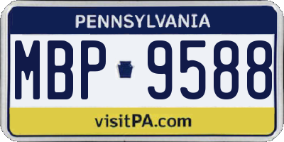 PA license plate MBP9588