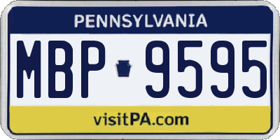 PA license plate MBP9595