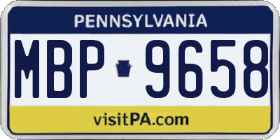 PA license plate MBP9658