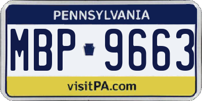 PA license plate MBP9663
