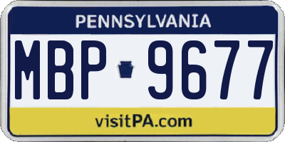 PA license plate MBP9677