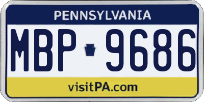 PA license plate MBP9686