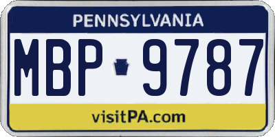 PA license plate MBP9787