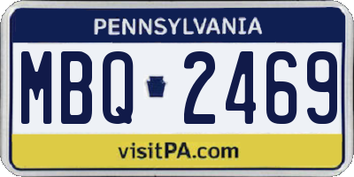 PA license plate MBQ2469