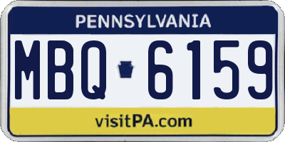 PA license plate MBQ6159