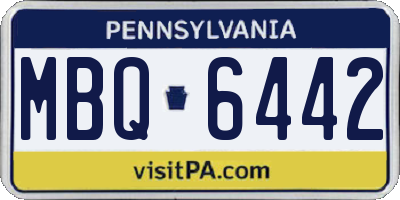 PA license plate MBQ6442