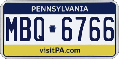 PA license plate MBQ6766