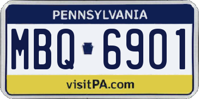PA license plate MBQ6901
