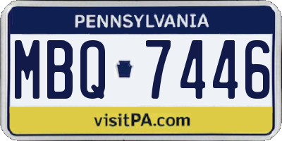 PA license plate MBQ7446