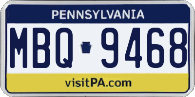 PA license plate MBQ9468