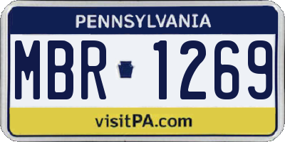 PA license plate MBR1269