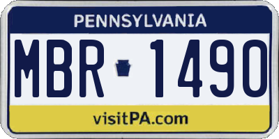 PA license plate MBR1490