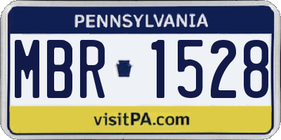 PA license plate MBR1528