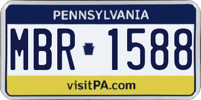 PA license plate MBR1588