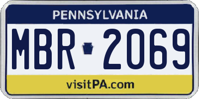 PA license plate MBR2069