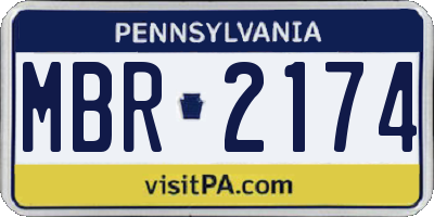 PA license plate MBR2174