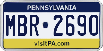 PA license plate MBR2690
