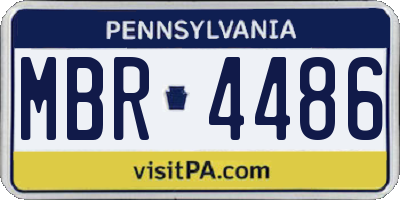 PA license plate MBR4486