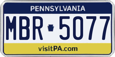 PA license plate MBR5077