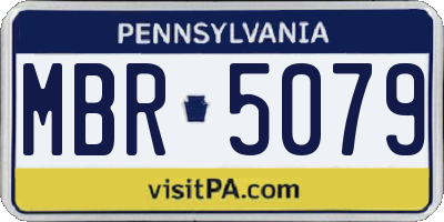 PA license plate MBR5079