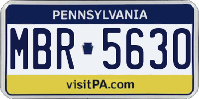 PA license plate MBR5630