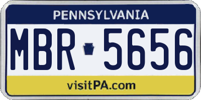 PA license plate MBR5656