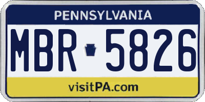 PA license plate MBR5826