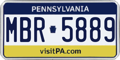 PA license plate MBR5889