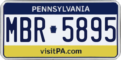 PA license plate MBR5895